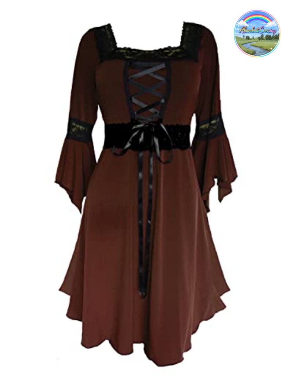 Renaissance Corset Dress Lace Victorian Gothic Gown Halloween Cosplay